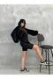 Women's Sweatshirt Oversize Plush Hooded with Pockets and Elasticated Sleeves - 7