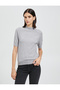 Half Turtleneck Sweater Knitwear Short Sleeve - 3