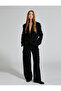 Palazzo Trousers High Waist with Fabric Pleat Detail