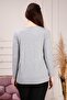 Gray Long Sleeve Maternity and Breastfeeding T-Shirt - 4