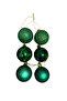 6 Pieces 4 cm Green Christmas Ball Set in Silvery & Matte & Bright Colors - 2