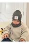 Khaki-New Series (1-5 Years Old) Ribbed 100% Cotton Beanie Neck Collar Set (Launch Price)