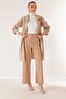 Double Breasted Collar Waist Belted Lined Trench Coat