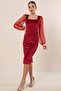 Velvet Dress with Tulle Sleeves