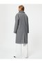 Oversize Cashmere Coat Double Breasted Buttoned with Flap Pockets - 4