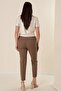 Lycra Plus Size Trousers with Elastic Waist - 4