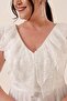 Handkerchief Collar Lace and Lined B.B. Dress - 4
