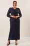 Beadwork Embroidered Guipure Lined Dress Jacket Plus Size 2-Piece Set
