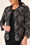Long Dress with Bead Embroidery on the Collar and Beaded Sequin Embroidery Jacket Lined Large Size 2-Piece Set - 4