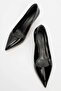 Woman's pointed toe stiletto black patent leather - 5