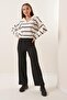 Wide Leg Grass Scuba Crepe Trousers