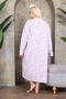 Large Size Loose Fit Winter Fleece-Lined Cotton Mother's Nightgown (Suitable up to 130 Kilos) - 3
