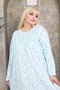 Large Size Loose Fit Winter Fleece-Lined Cotton Mother's Nightgown (Suitable up to 130 Kilos) - 5