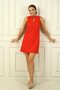 Women's Window Detail Sleeveless Short Dress - 3