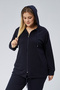 Plus Size Set Elastic-Waist Comfort Model Hooded Zip-Up Pocketed Sport Daily Tracksuit Set - 5