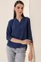 Polo Neck Three Quarter Sleeve Ayrobin Blouse