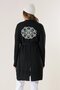Back Embroidered Waist Belted Long Cardigan with Pockets - 4