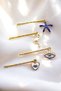 4 Pieces of Blue Figured Flamingo Starfish Evil Eye Wire Buckle - 2