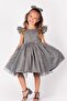 Shiny Fabric Girl's Evening Dress - 5