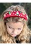 Luxury Design New Year Christmas Santa Claus with Stones Pine Tree Ornate Satin Crown Red Female Child Crown - 5