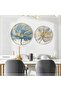 Metal Framed Real Glass Round Table Vanensia Set of 2