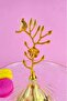 Şare Gold Footed Glass Presentation Holder Cookie Dessert Plate & - 2
