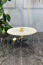 Bird Detailed Porcelain Serving Bowl Decorative Footed Plate & Gold Gilded