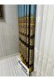 Nivemeshome Gönen Turquoise-gold671539 1/3 Close Pleated Background Curtain Apm - 5