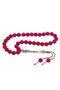 Gms Natural Stone Metal Tasseled Jade Stone Silver Rosary