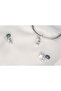 STAINLESS STEEL CHARM WITH TEDDY BEAR PACIFIER AND HEART SHAPE - 2