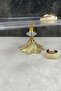 Glamor Kand Gold Footed Glass Serving Plate & Cookie Dessert Food Presentation - 4