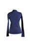 724102 _Women's Long Sleeve Turtleneck Camisole T-Shirt Navy Blue Top - 3
