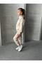 Winter Thick Hooded Fleece Inside Squishy Printed Oversized Girls Tracksuit Set