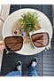 Sunglasses for Women & Men Uv400 Glass Original Ce Certified Gold-Black Ex657 - 3