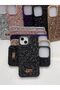 Apple iPhone 13 Compatible Glitter Full Stone Silicone Phone Cover (Case) Black