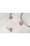 Stainless Steel Charm with Cherry Figure - 5