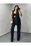 Women's Belted Vest Pants Suit