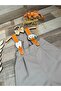 Tooth Wheat Baby Pants Smoke Color Orange Detailed Salopet Bow Tie Set - 7