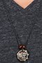 Mayan Aztec Locket Adjustable Drawstring Without Stone Necklace - 4