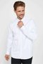 Classic Fit Regular Fit Easy Ironing Sweat Absorbing Breathable Texture Tie Four Seasons White Men's Shirt