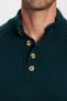Men's Slim Fit Slim Fit Stand Collar Buttoned Knitwear Green Knitwear Sweater - 3