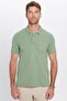 Men's Slim Fit Slim Fit Cotton Soft Textured Cool Holding Fabric Plain Pique Khaki Polo Collar T-Shirt - 4