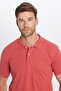 Men's Slim Fit Slim Fit Cotton Soft Texture Cool-Keeping Fabric Plain Pique Polo Neck T-Shirt