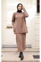Women's Mercerized Pleated Skirt Double Knitwear Suit - 3