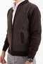 Men's Middle-Aged and over Knitwear Knitted Acrylic Zippered Winter Dad Cardigan 2062-Brown Color - 4