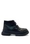 565 Orthopedic 100% Genuine Leather Young Black/Khaki Banded Boots