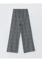 Lcw Kids Black Jacquard Girls' Sweatpants with Elastic Waist - 4