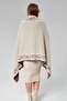 Special Beard Yarn Cashmere Textured Oversized Knit Shoulder Shawl - STONE - BURGUNDY, WOMEN, YOUNG, MOTHER, - 4