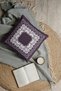 4-Piece Digital Printed Gift Sofa Set - Uzbek Patterned Cherry White Gray - 4
