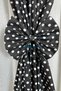 Kitchen Curtain Dense Pleat 1/3 Black Polka Dot Colored Cornice Short Background Curtain Modern - 2